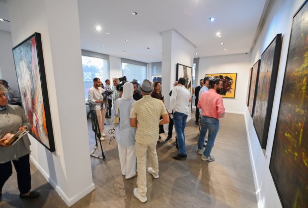 Vernissage de l'exposition de Hassan Kouhen