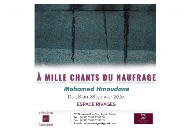 Vernissage de l'exposition "A mille chants du naufrage" de Mohamed Hmoudane