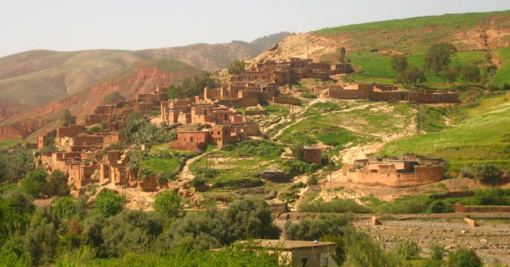 Un pays agropastoral cultures en terrasses dans le Haut-Atlas